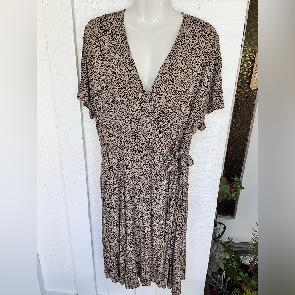 Cheetah Xl Wrap Dress by Amazon Essentials